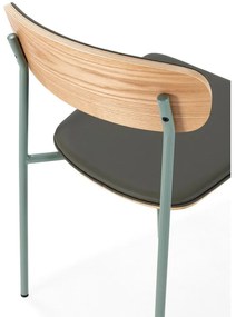 Sötétzöld kárpitozott rakásolható étkezőszék szett 2 db-os Saula – Marckeric