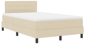 Box Spring ágy matraccal, krém színben, 120x200 cm szövet
