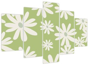 Kép - Hippik, zöld virágok N⁰1 (150x105 cm)