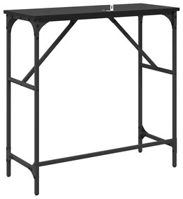 Konzolasztal Musta tammi 75 x 32 x 75 cm Faanyag