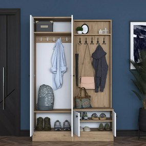 Pone White and Walnut I előszoba szett