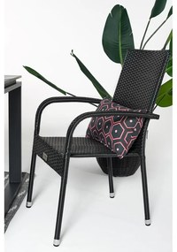 Paris fekete műrattan kerti szék - Bonami Essentials