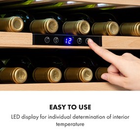 Klarstein Vinsider 24D Built-In, beépített borhűtő, Quartz Edition