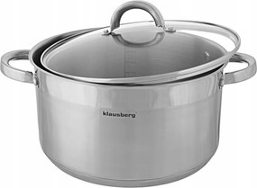 Acél fazék Klausberg Kb 7126 Gáz indukciós 6L