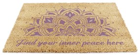 Kókuszrost lábtörlő 40x60 cm Find Your Inner Peace – Artsy Doormats