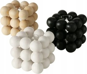 Dekorációs gyöngyök vázához 9 cm – fekete, fehér, natúr
