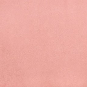 ágykeret matrac nélkül rózsaszín 120x190 cm bársony