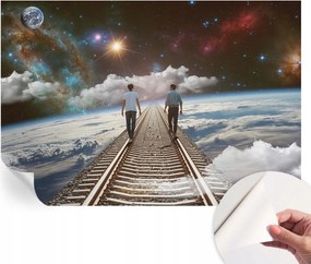 Öntapadós fotótapéta Falra 3D Loft Űrtúra 152x104 cm