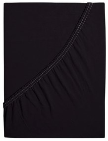 4Home Ideál jersey lepedő fekete, 90 x 200 cm, 90 x 200 cm