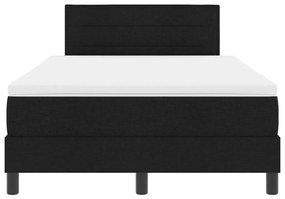 Box Spring Ágy Matraccal és LED Fekete 120x190 cm Szövet