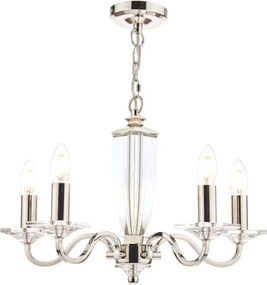 LAURA ASHLEY 3603223-Q CARSON Kristály Csillár Fehér, Polírozott nikkel E14 IP20