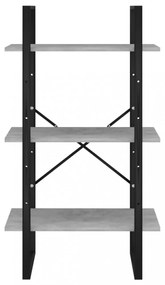 szürke forgácslap tárolópolc 60 x 30 x 105 cm
