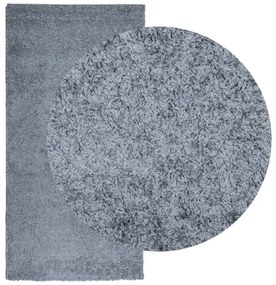 PAMPLONA kék magas szálú bolyhos modern szőnyeg 100 x 200 cm