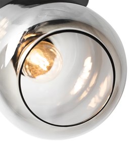 Design mennyezeti spotlámpa fekete arannyal és füstüveggel - Zuzanna