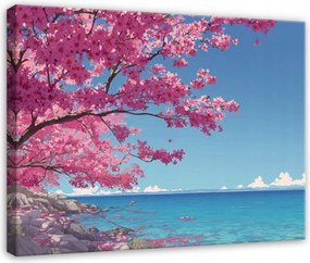 Vászonkép Óceán Fák Tájkép Hálószoba Nappali Vászon 120x80