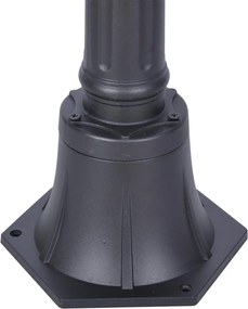 KAJA K-6006A CZARNY LOZANA Fekete Színű Kültéri Állólámpa 1xE27 15W IP44