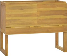 vidaXL tömör tíkfa fürdőszobaszekrény 90 x 40 x 75,5 cm
