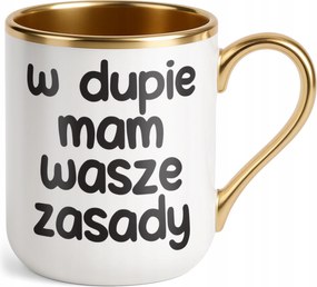 Prémium Bögre Arany D*pie Megvannak a szabályaitok Vicces Ajándék