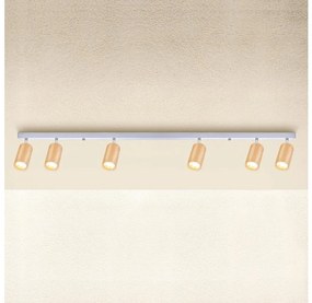 Brilagi - Spotlámpa SELE 6xGU10/30W/230V fehér/tölgy dekor