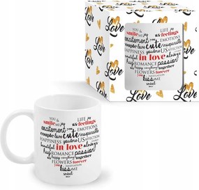 Valentin napi kerámia bögre szív felirattal