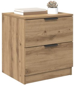 Éjjeliszekrény 2 pcs kézműves tölgy 45 x 39 x 50 cm Faanyag