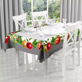 Gyönyörű abrosz karácsonyi nyomtatott szövet Színes gömbök 140x180cm