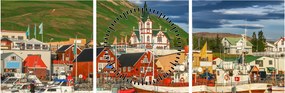 Kép - Húsavík (órával) (90x30 cm)