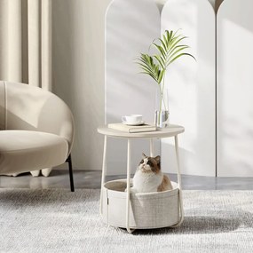 Lerakóasztal 45x45x50 cm, MDF, kasmír, AKF-E1023 CRM