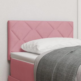 Fejtámla Gyémánt Blokk Design Rózsaszín 80 cm Bársony