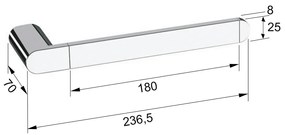 SAPHO RF006/15 Flori törölközőtartó nyitott ,fekete matt