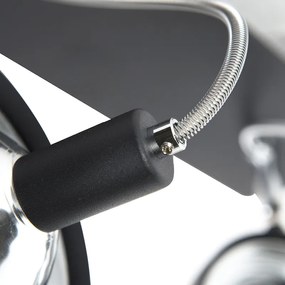 Design spotlámpa fekete 2-lámpás állítható - Nox