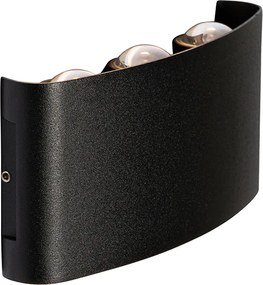 Kültéri fali lámpa fekete LED-del 6-lámpás IP54 - Silly