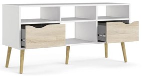 Oslo fehér TV-állvány, 117 x 57 cm - Tvilum