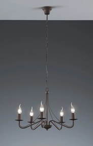 Bronzszínű fém függőlámpa ø 55 cm Country – Reality