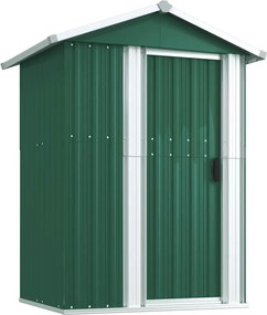 vidaXL zöld horganyzott acél kerti fészer 126x97,5x177 cm