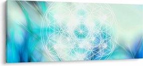Kép - Merkaba türkiz háttérrel (120x50 cm)