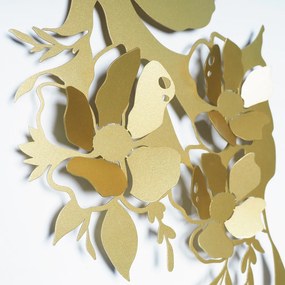 Carpa fém fali dekoráció, arany, 44×67 cm