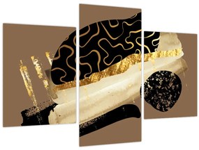 Kép - Absztrakció aranybarna N⁰3 (90x60 cm)