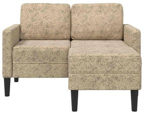 világosszürke műbőr 2 üléses kanapé L-alakú kanapéval 125 cm