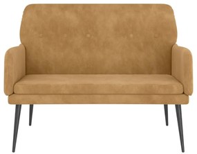 vidaXL barna bársonypad 108x79x79 cm