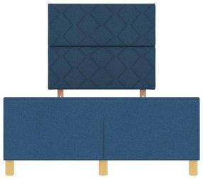 Ágykeret fejtámlával Kék 120 x 190 cm szövet