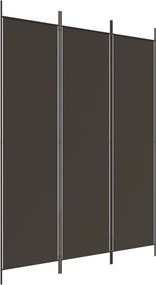 vidaXL 3 paneles barna szövet paraván 150 x 200 cm