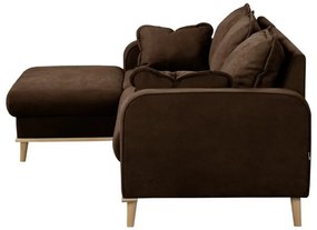 Sötétbarna sarokkanapé (bal oldali) Beata – Ropez