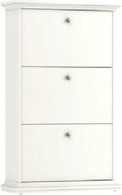 Cipősszekrény, DTD fóliázott/MDF festett, fehér, PARIS