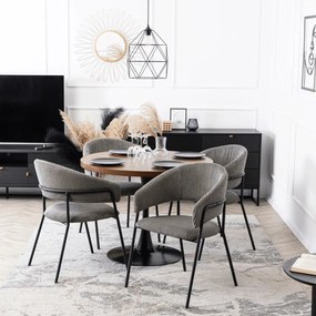 Szék szürke színben, kordbársony kárpittal. TINKA