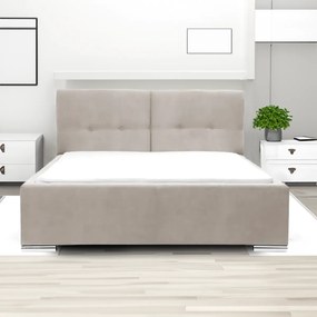 Kárpitozott ágy tárolóval és FOLLER matraccal 140x200 cm Bézs