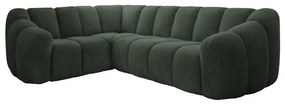 Sötétzöld sarokkanapé (bal oldali-L alakú) Shell – Miuform
