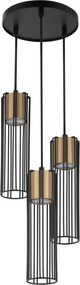 SIGMA LIGHTING 33458 FOBIA Többágú Függesztett Lámpa Fekete, Arany GU10 IP20