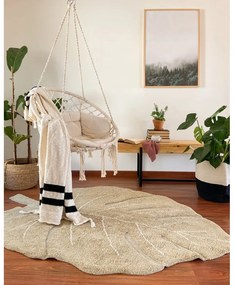 Khaki mosható kézi szövésű pamut gyerek szőnyeg 120x180 cm Monstera Olive – Lorena Canals