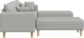 vidaXL Kanapé párnával 3 pcs Felhőszürke szövet